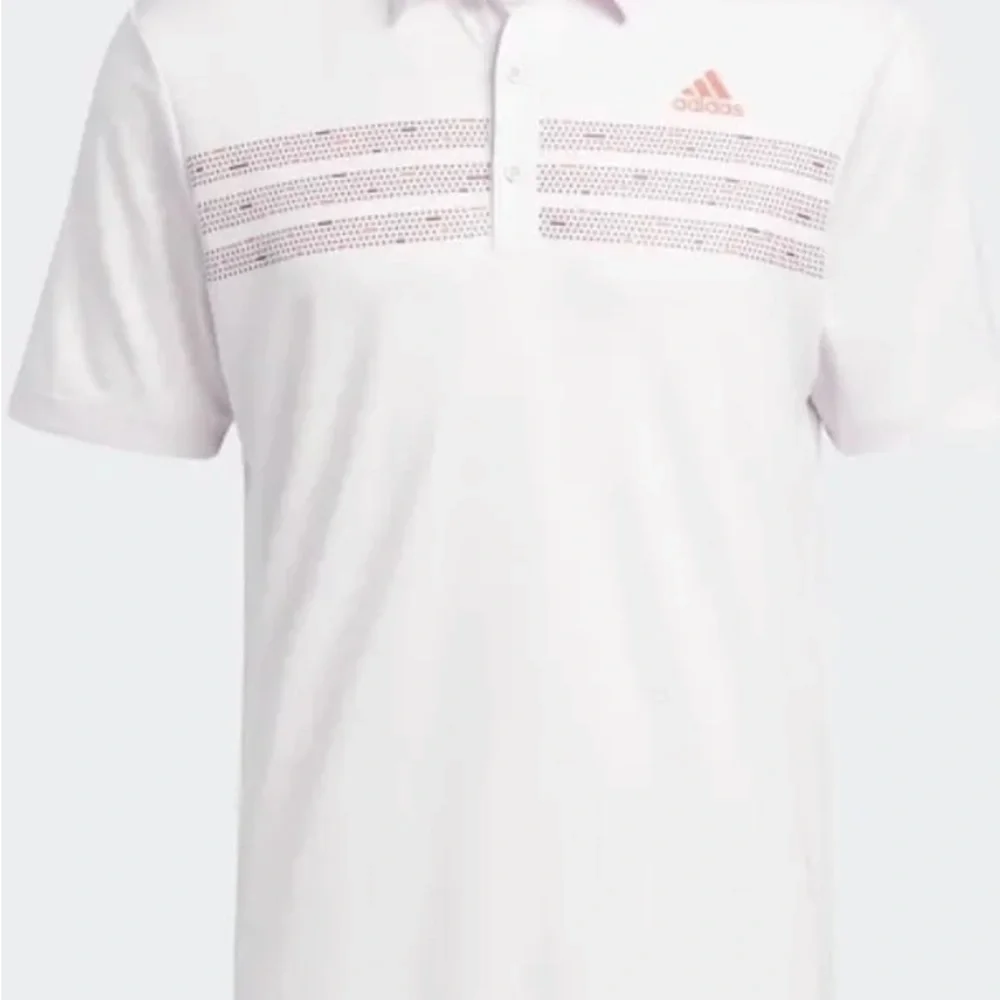 New Men’s Adidas 2022 Chest Print Golf Shirt  UPF50 H56768